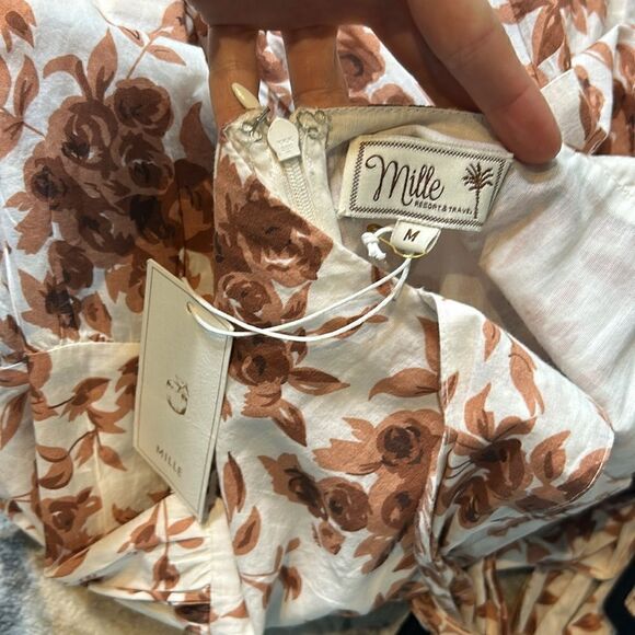 NWT Milly KIARA DRESS IN CAFE BOUQUET M - Picture 5 of 7